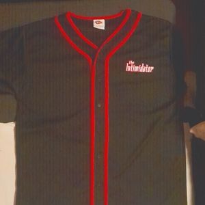 Dale Earnhardt Sr. #3 Black and Red Button up large Baseball Jersey